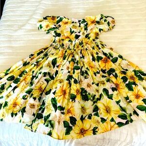 Yellow and green flower dress